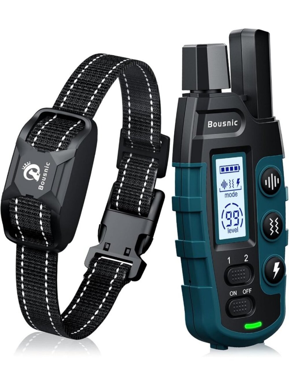 Rechargeable Waterproof Dog Training Collar - 3300ft Remote, 5-120lbs, 8 Modes